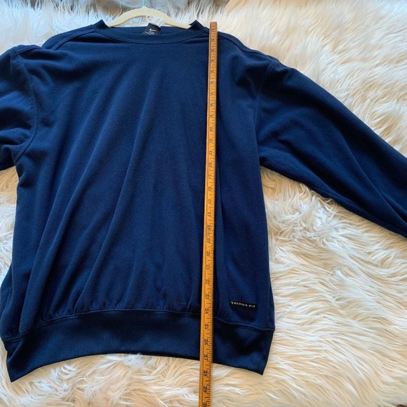 Nike Golf Mens Therma fit Fleece Pullover Navy Blue size large - Picture 7 of 9
